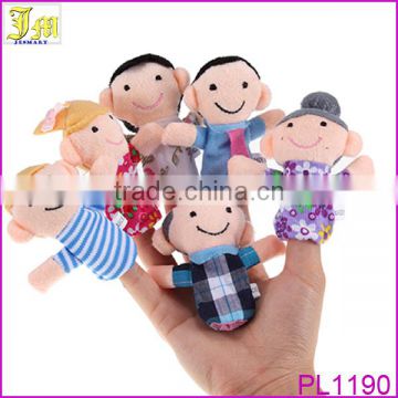 Hot Sale 6PCS Baby Kids Plush Cloth Play Game Learn Story Family Finger Puppets Toys Set