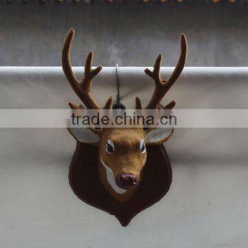 Handcraft Unstuffed Lifelike Cute Christmas Sleigh Deer Head Decoration of House Interior photo-2