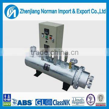 Marine engine jacket water heating unit/tank