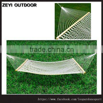 Cotton Double Wide Solid Wood Spreader Outdoor Patio Yard Hammock
