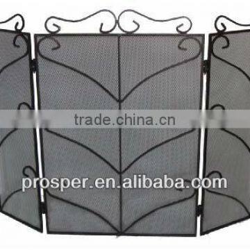 metal folding fireplace screen