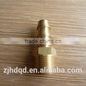 CNC Brass Male Straight Hose Barb Fitting , Hose Oupling photo-3