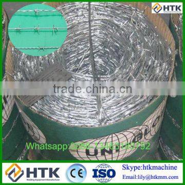 Best top quality high tensile 400KGF 500KGF TYPE BWG16.5 400Meter Heavy zinc coating barbed wire