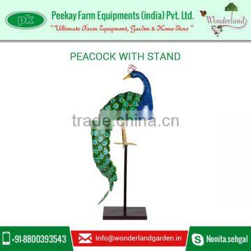 Customly Designed Metal Peacock With a Stand for Garden Decoration photo-4