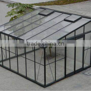 New style deluxe agricultural backyard homely glass greenhouse with aluminium frame HX97226WG