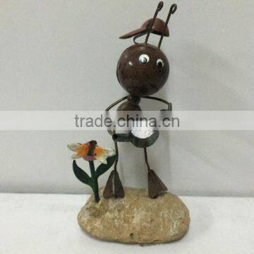 2015 Newest Design Garden Ant Metal Ant Decoration Painted Metal Ant Ant With Flower Garden Stake Ant Stakes Metal Ant Garden photo-4