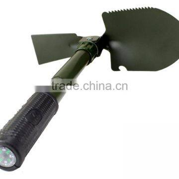 5 in 1 Folding Camp Shovel, Hoe, Compass, Saw and Bottle Opener With Free Compact Carrying Case photo-2