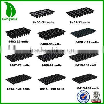 Quality first 21,32, 50, 72, 98, 105, 128 150 162 200 288 cells plant nursery germination trays for greenhouse