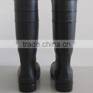 Acid Resistant Black Industrial Steel Toe PVC Safety Rain Boots photo-3