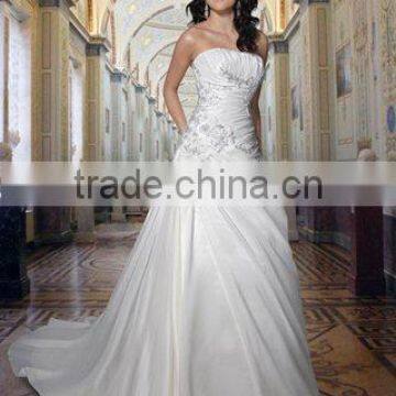 Stunning Raised Embroidery On Sweetheart Beautiful Bridal Dress