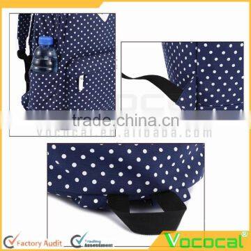 Cute Polka Dot Women Canvas Backpack Satchel Rucksack Schoolbag Leisure Travel Shoulder Bag photo-4