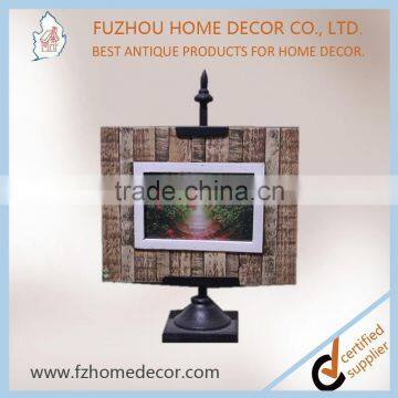 2017 New Style Antique Metal Wood Adjustable Photo Frame for Wholesale photo-3