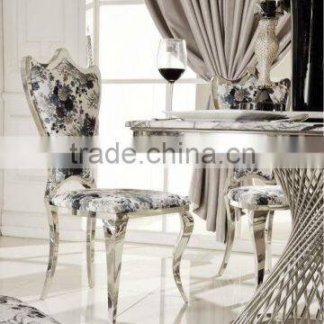 TH381 Hot Sale Modern Marble Stainless Steel Dining Table photo-4