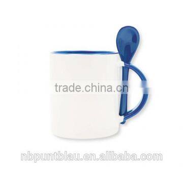 Ceramic Mug With Spoon for Sublimation Printing photo-2