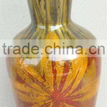 High quality best selling lacquer red style brush vase from vietnam