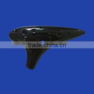 black pottery ocarina theremin