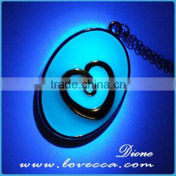 Night Ligh Glow in the Dark Necklace Fluorescent Hollow Locket Cage Glow In The Dark For Women photo-2