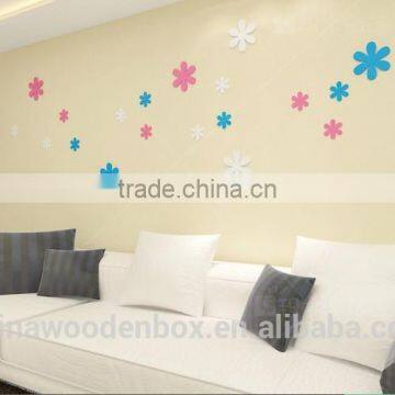 2015 Factorymade Refined Flower Shape Wooden Wall Stickers photo-4