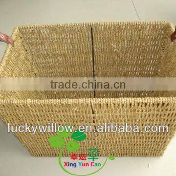 Homes Storage Handwoven Medium Tapered Straw Basket Weaving photo-3