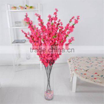 SJ20170014 Artificial Peach Flower Branch Plastic Red Peach Branch Decoration