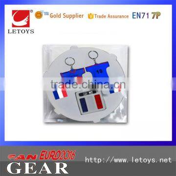 French Fans Set Plastic Drum Set Keychains with face paint