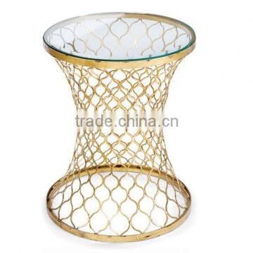 CN8014 Arabic Style Living Room Golden Coffee Table Furniture photo-2