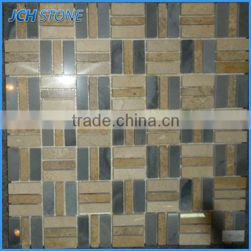 Nature marble decussation mixed color cleaning mosaic tile