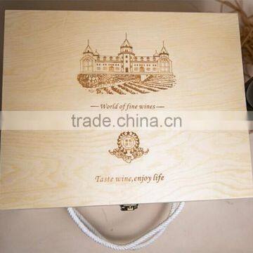2016 Wholesale High Quality Customized 6 Bottle Wooden Wine Gift Box photo-5