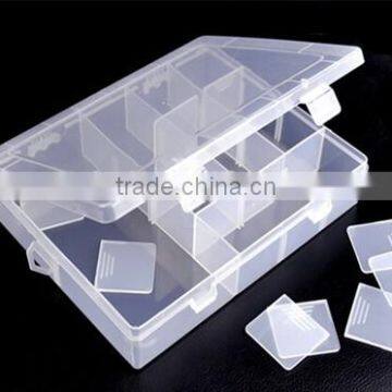 20cm PP 14 Slots Clear Plastic Box Storage With Dividers photo-2