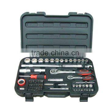 LB-221 74pcs hand tools socket wrench set in plastic case