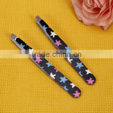 Colorful Paper Cover Straight Shape Eyebrow Tweezer in Beauty Salon photo-4