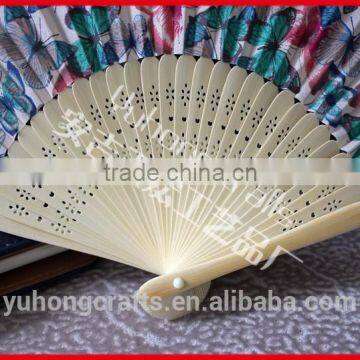 Promotional Cotton Cloth Hand Fan With Butterfly photo-4
