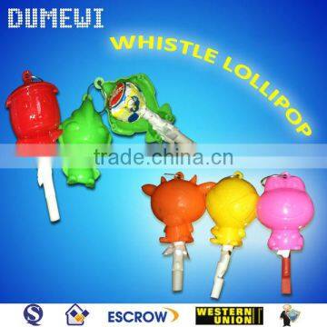 Cartoon Toy Fruit Whistle Lollipop Candy