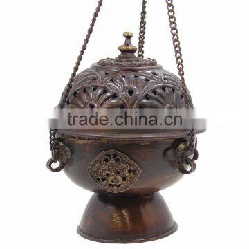 Best Selling Tibetan Buddhism Handmade in Nepal Hanging & Standing Copper Incense Burner Censer