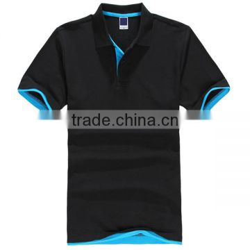 Fashion latest half sleeve double collar polo shirt