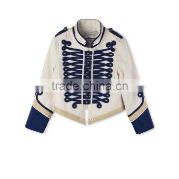 White Tone Embroidery Military Style Kids Army Jackets Kids Garments Children's Wear HSc5177 photo-2
