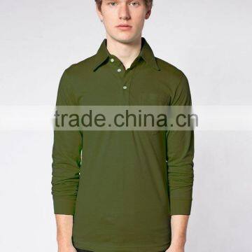 100% Cotton Custom Long Sleeve Golf Tee Plain Shirts Men Polo T-shirt photo-4