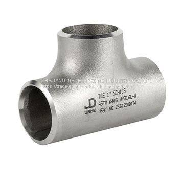 stainless steel seamless equal tee astm A403 B16.9