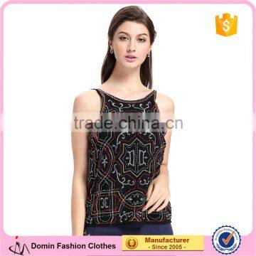 Domin fashion beading and sequin images of ladies casual tops