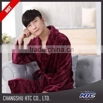 Hotel Home Stripe design Velour Jacquard Bathrobe