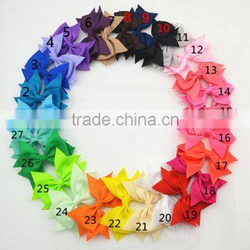 China suppliers 3 inches handmade colored quality Wool Felt Hair Clip Hair Bow