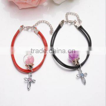 Diy Glass Ball Matching Heart Charms Couple Bracelets Diy Handmade Half Love Charms Bracelets for Valentine's Day Gifts 2017 photo-5