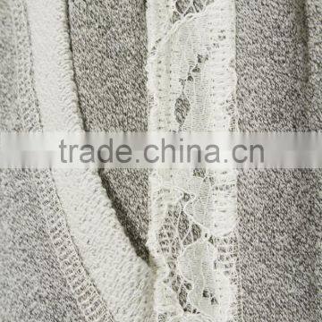 Wholesale Women Lace-trimmed Cotton-blend Terry Track Pants photo-3