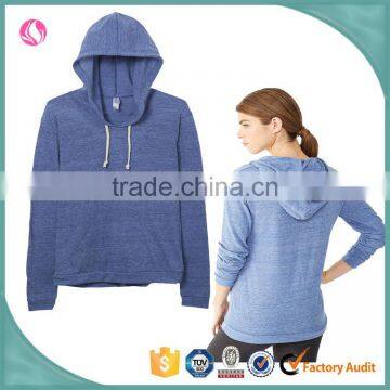 2016 ladies blue french terry fashion pullover pocket XXXXL jumper hoodies