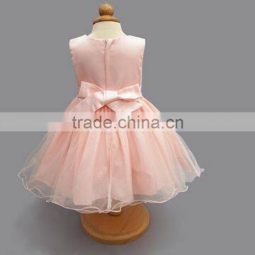 High - End Baby Frock Design Pictures Dress Children Bead Sleeveless Dress photo-3