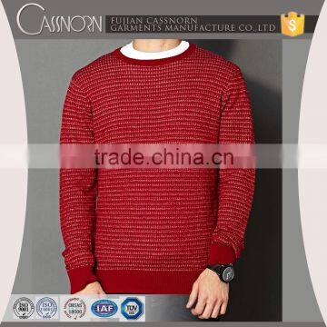 2015 Long sleeve rib knit cuff pullover fashion sweater for men