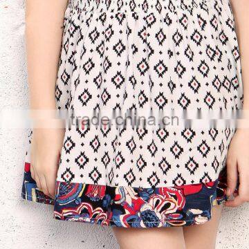 S60727B Girls Summer Dresses Children Pleated Dress National Wind For Childs Girls photo-5