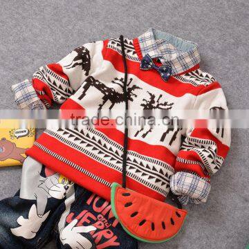 S15309A Hot Sale Knitting Patterns Winter Pullover 100% Cotton Boys Sweater Design photo-3