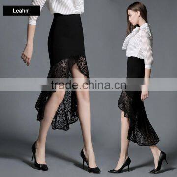 2016 Elegant Fashion Oem High Waist Fomal Skirts Women Latest Long Skirt Design for Wholesale