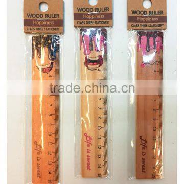 Novel Promotional Cute Creative Customs Football Shape Wooden Ruler photo-4